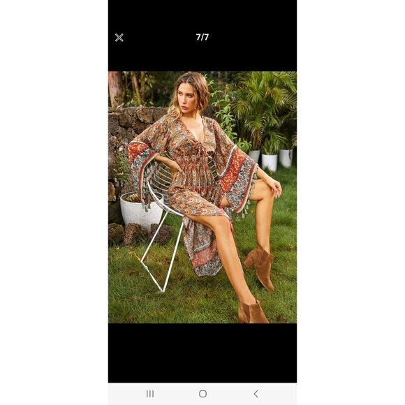 GYPSY PAISLEY MAXI DRESS - Picture 9 of 12